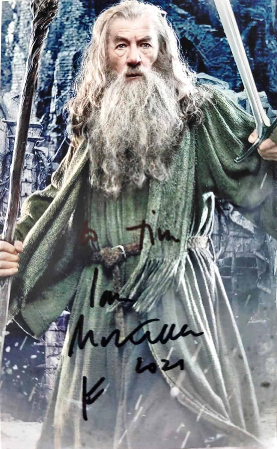 Signed photo of Ian McKellen