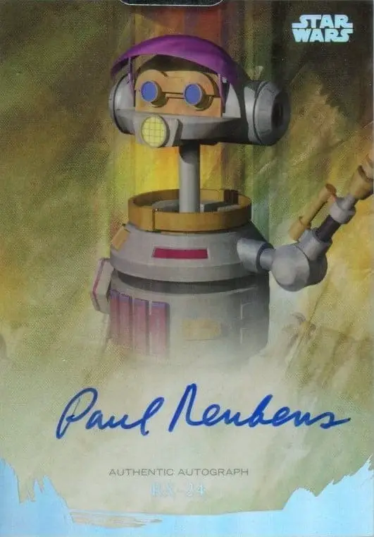 Paul Reubens autograph on Star Tours Rex card