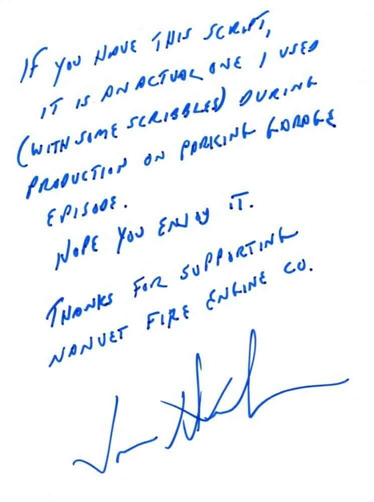Jason Alexander Hand Written Letter