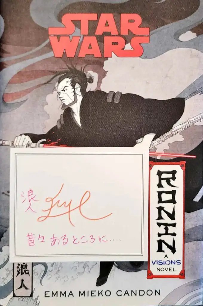 Star Wars Ronin signed by Emma Mieko Candon - autograph on book plate