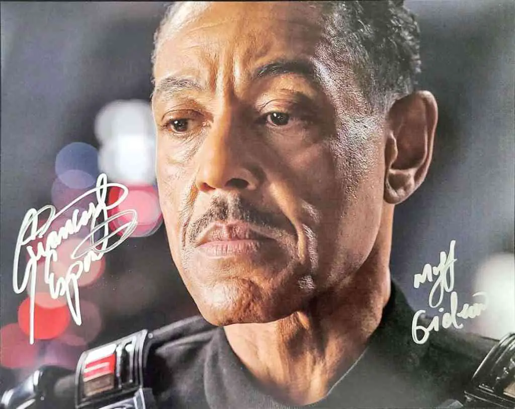 Giancarlo Esposito signed Mandolorian photo