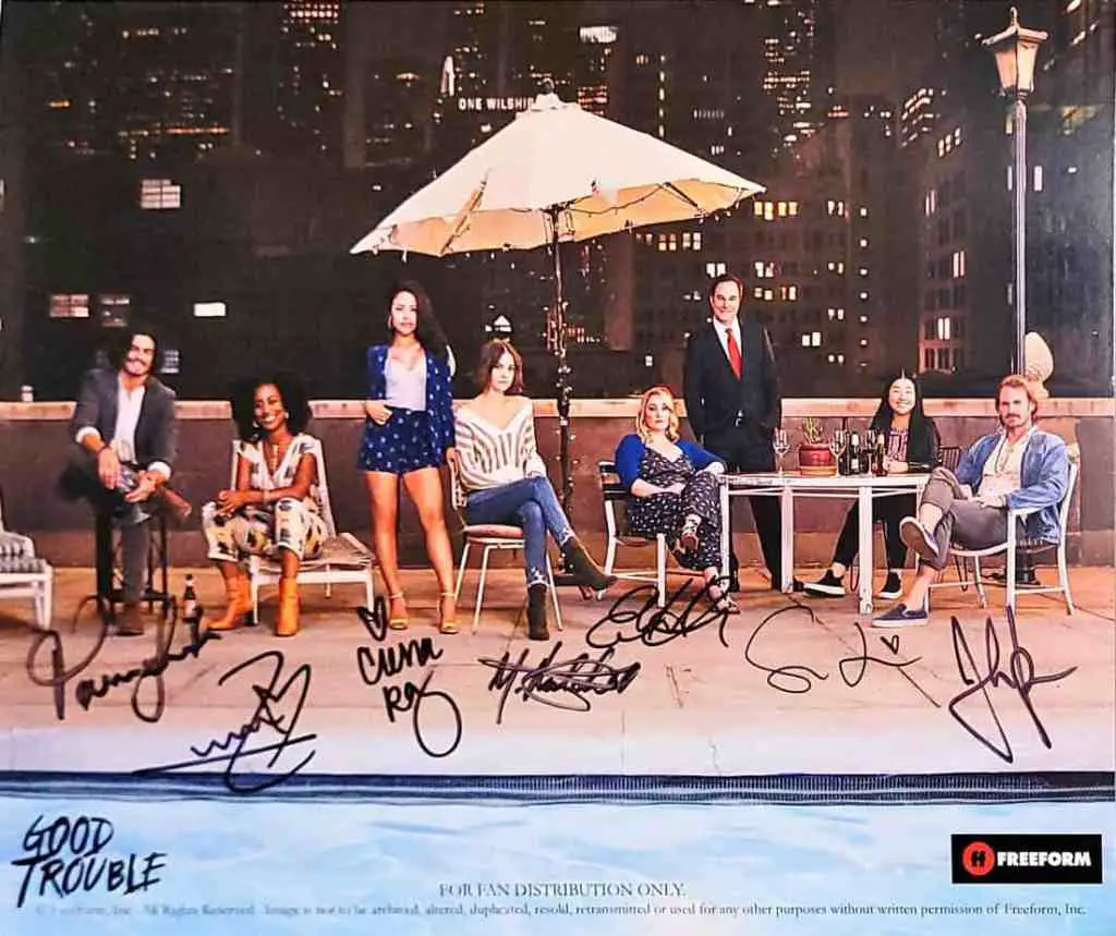 Good Trouble cast signed photo autographs