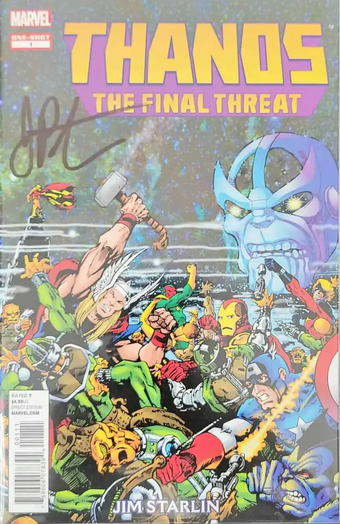 Jim Starlin autograph signed comic