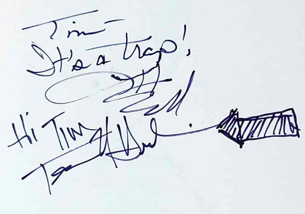 Autographs of Star Tours Disney Imagineers Lynette Eklund and Terri Hardin