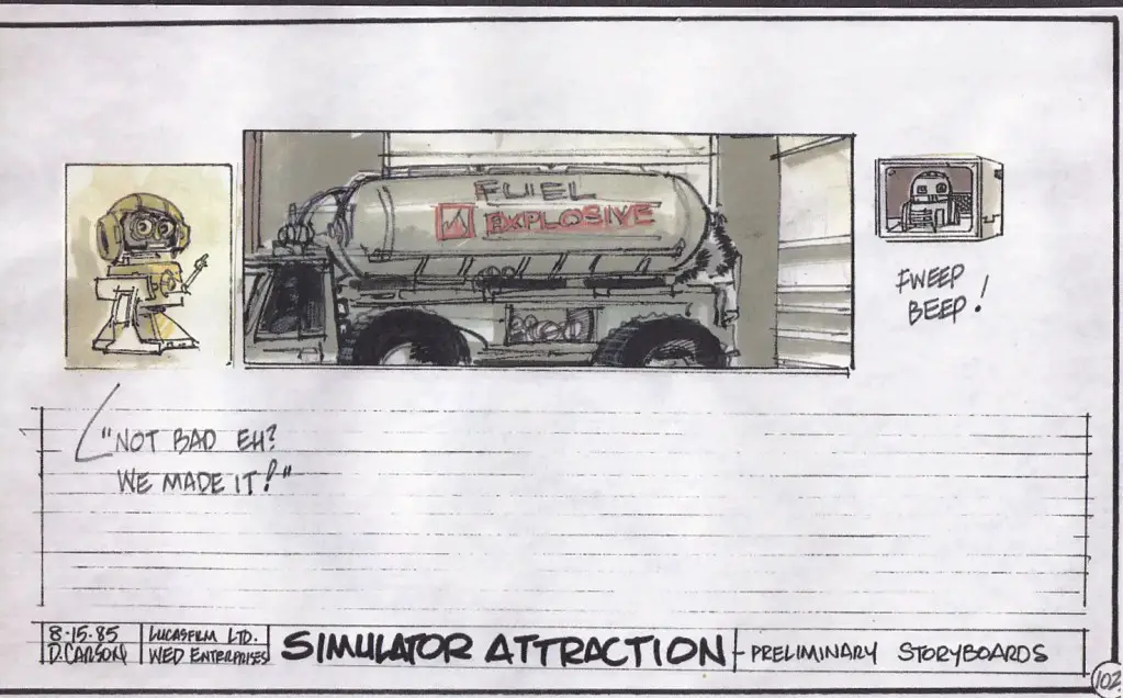 Dave Carson Star Tours Storyboard 2