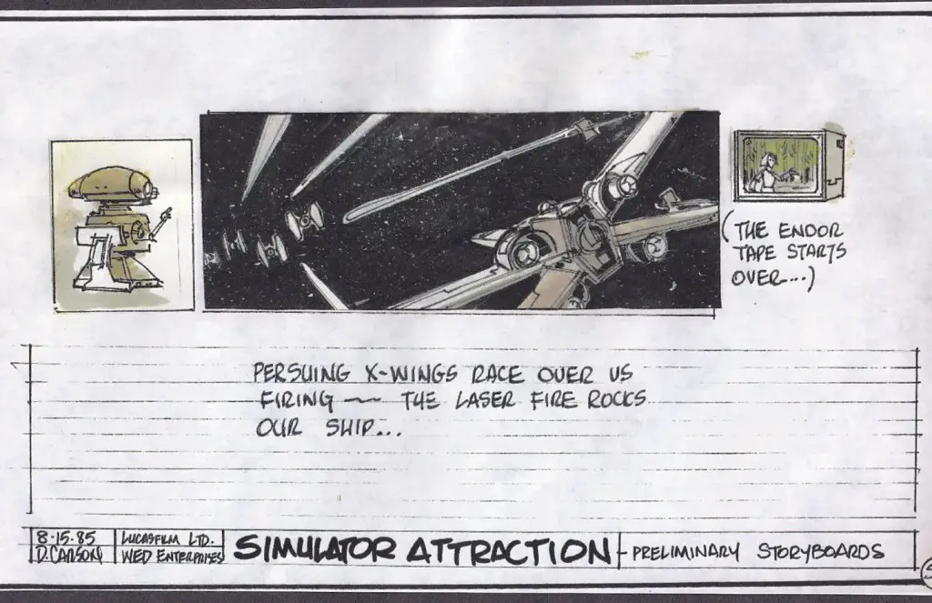 Dave Carson Star Tours Storyboard 1