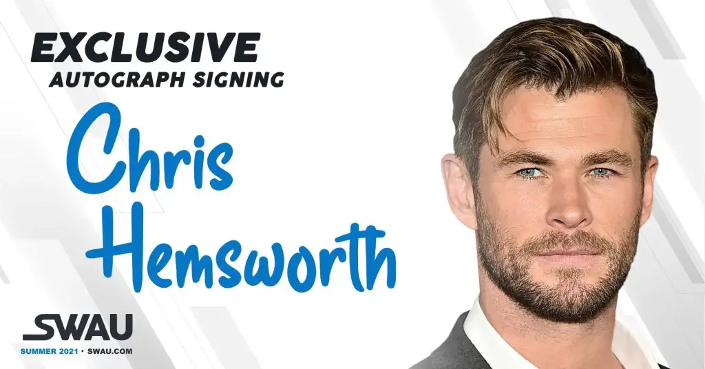 Chris Hemsworth autograph signing