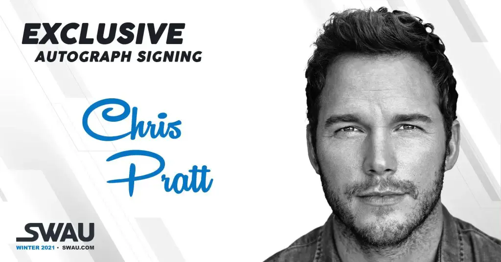 Chris Pratt autograph signing