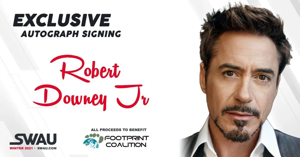 Robert Downey Jr. autograph signing