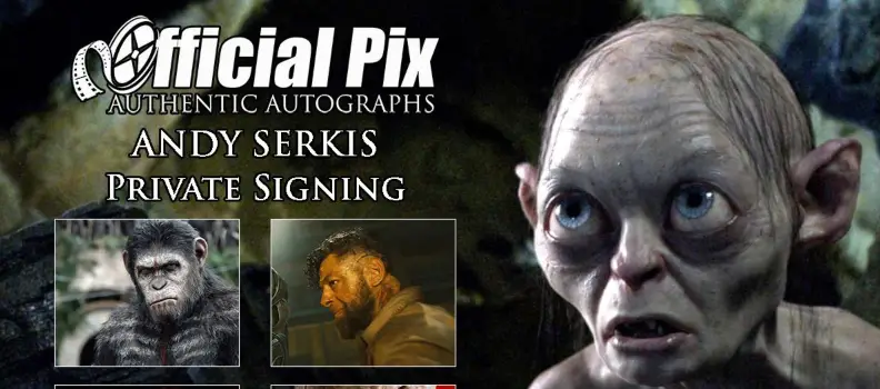 Andy Serkis autograph signing