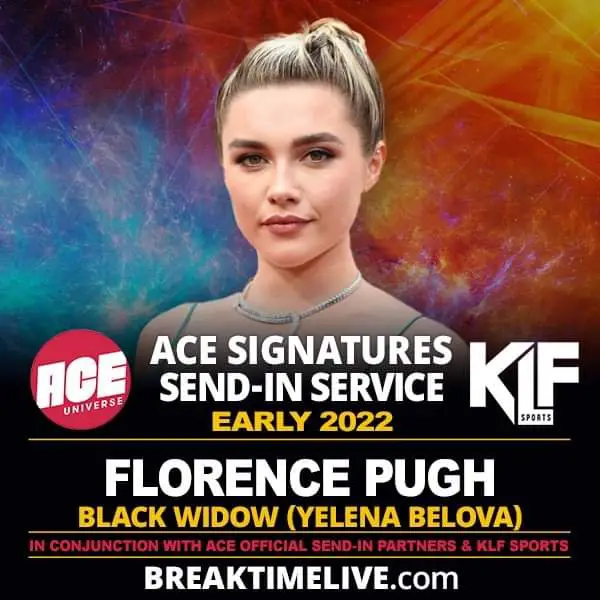 Florence Pugh autograph signing
