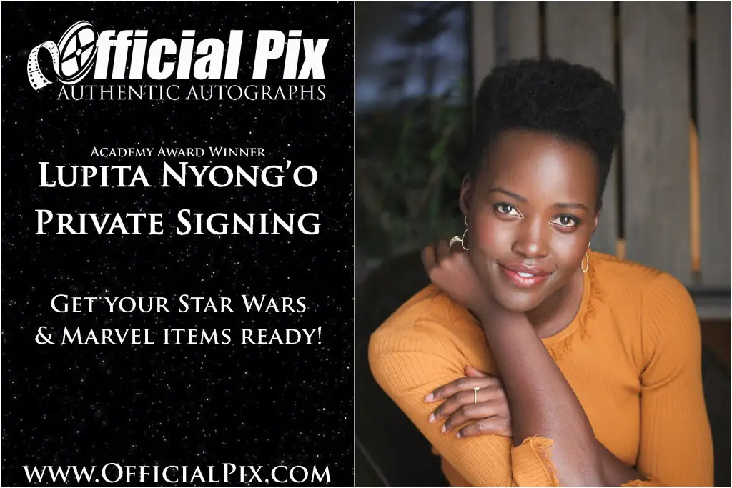 Lupita Nyong'o autograph signing