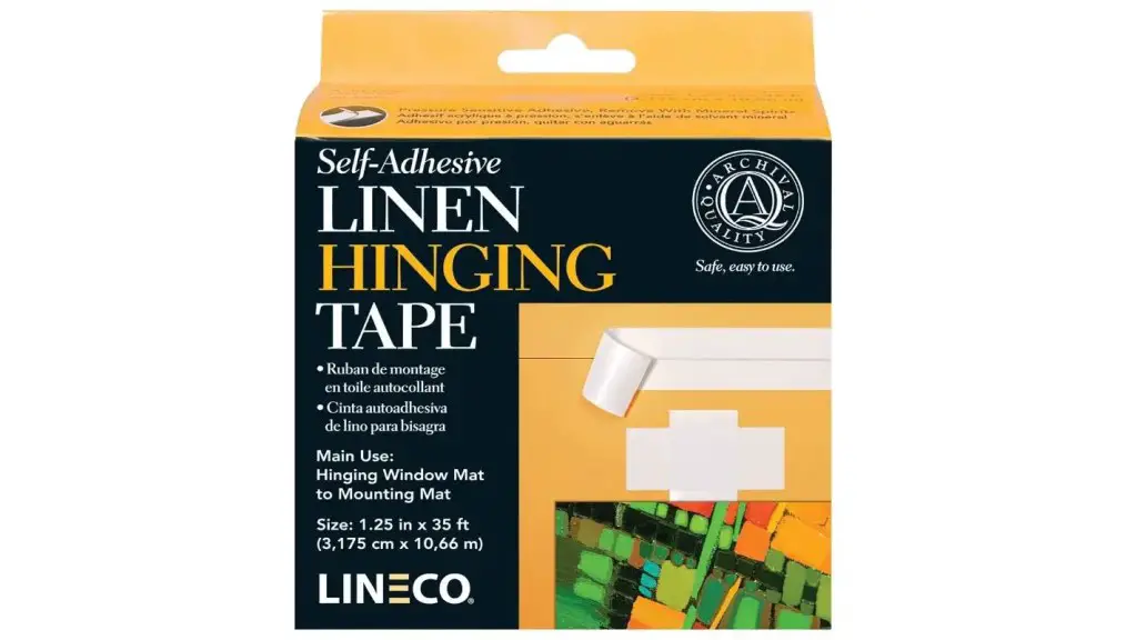 Lineco L5331015 L533-1015 Self Adhesive Linen Tape 1.25Inx35Ft, Multicolor