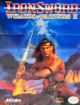 Fabio Signed NES Iron Sword Wizards & Warriors II Autograph