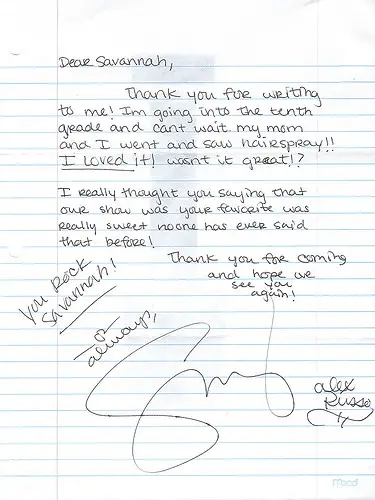 Selena Gomez Fan Mail Response