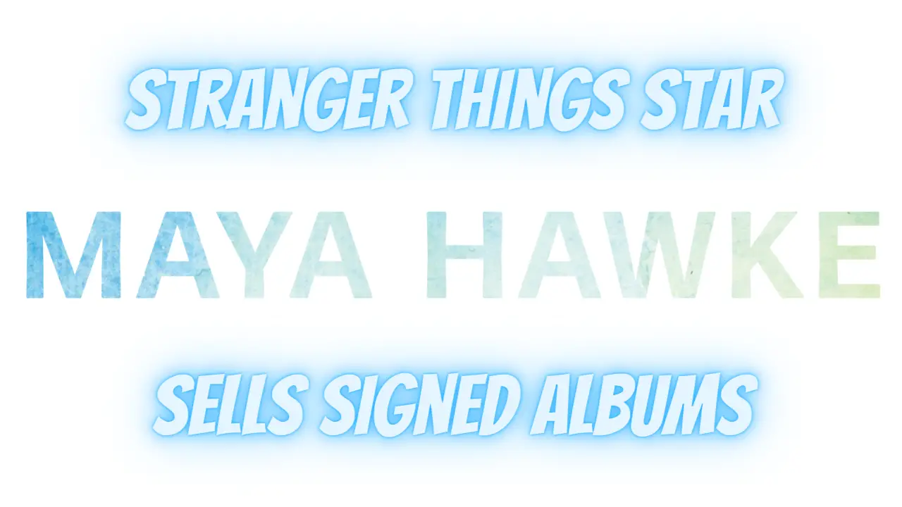 Maya Hawke SIGNED Blush Poster 12x12 OFFICIAL Stranger Things OFFICIAL PROOF COA 