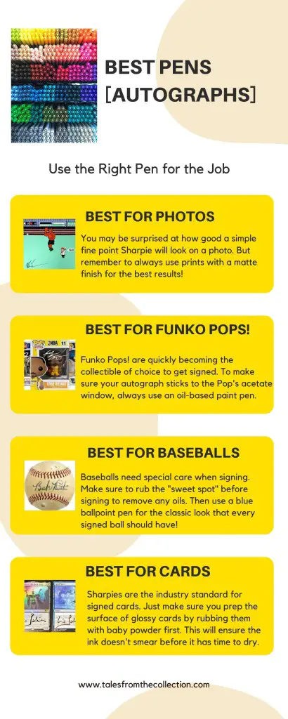 Best Pens for Autographs Infographic