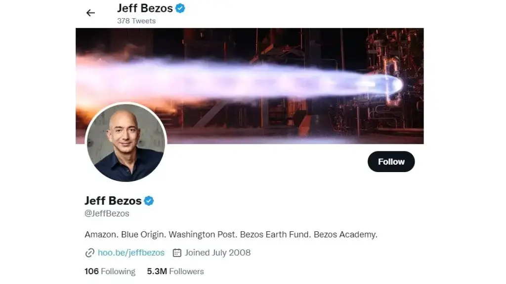 Jeff Bezos Twitter Profile
