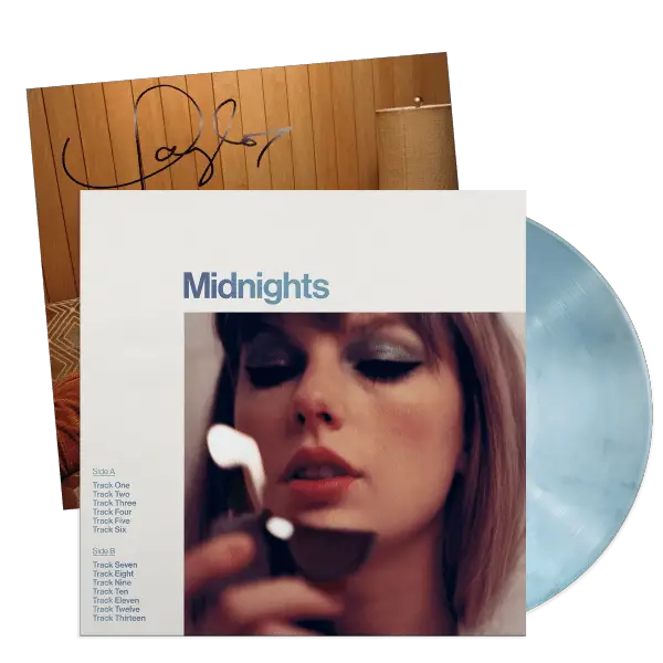 Midnights Moonstone Blue Edition Vinyl with Hand Signed Photo