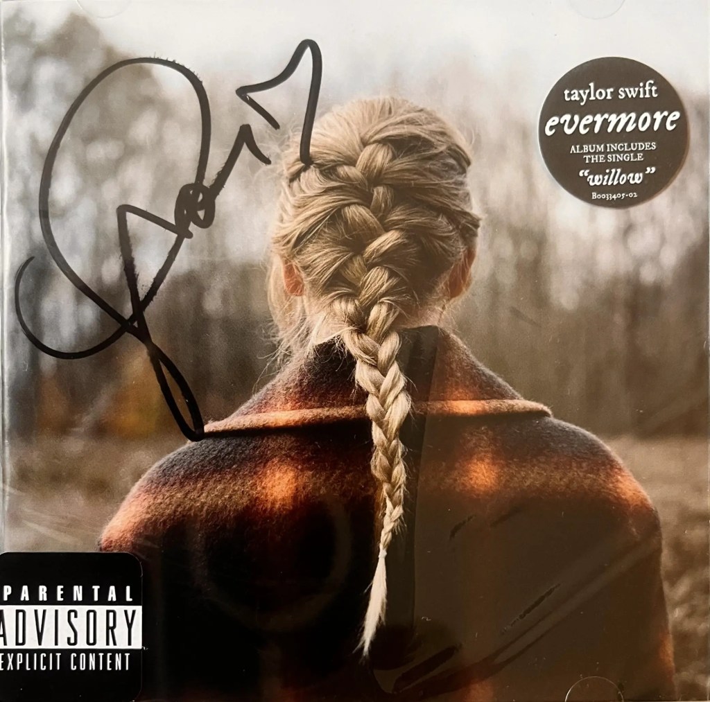 Evermore signed by Taylor Swift