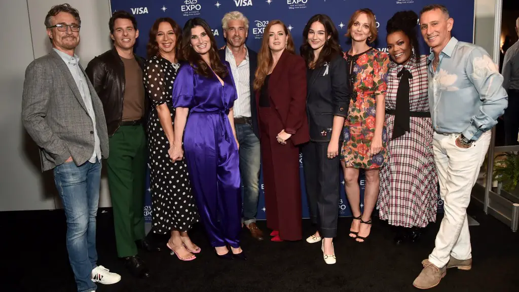 Gabriella Baldacchino, Patrick Dempsey, James Marsden, Amy Adams, Barry Josephson, Idina Menzel, Maya Rudolph, Adam Shankman, Yvette Nicole Brown and Jayma Mays at event for Disenchanted