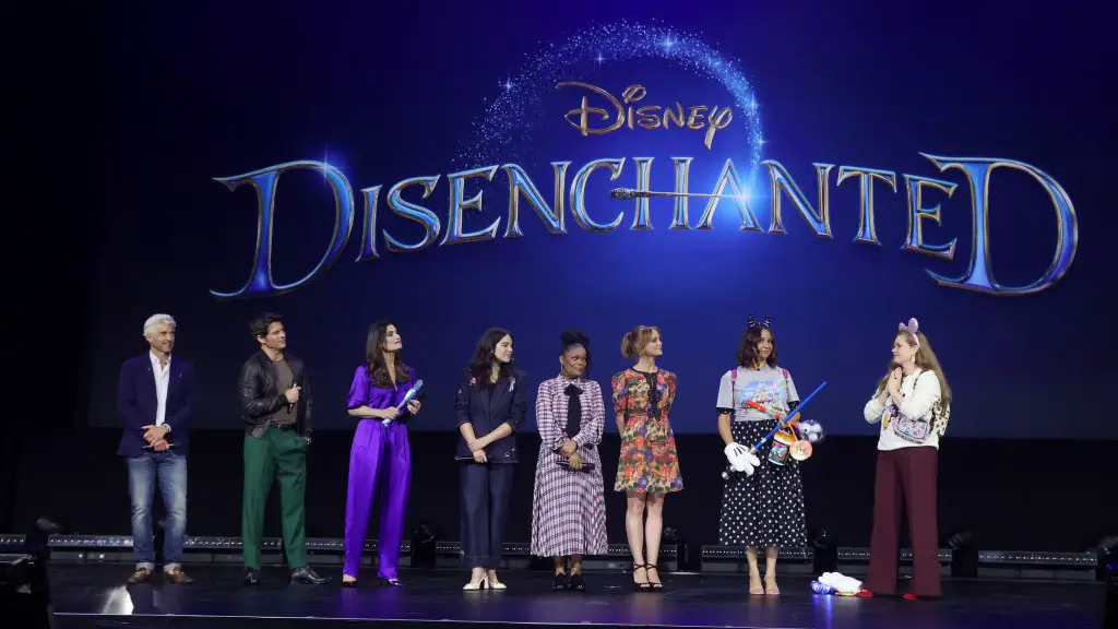 Gabriella Baldacchino, Patrick Dempsey, James Marsden, Amy Adams, Idina Menzel, Maya Rudolph, Yvette Nicole Brown and Jayma Mays at event for Disenchanted