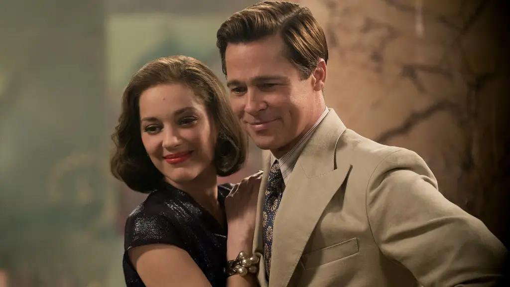 Still of Brad Pitt and Marion Cotillard in Allied