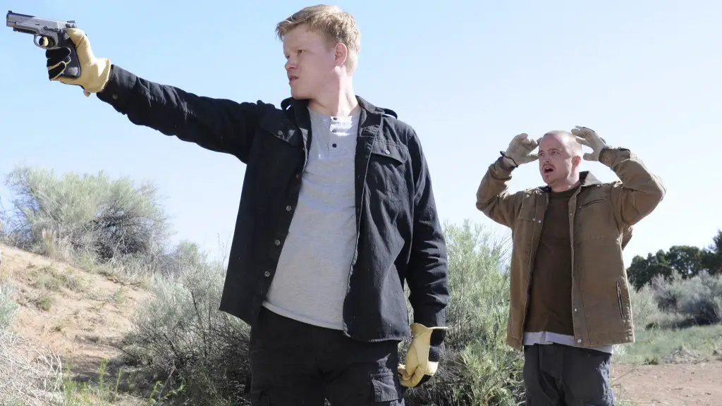 Todd (Jesse Plemons) and Jesse Pinkman (Aaron Paul) - Breaking Bad - Season 5, Episode 5 - Photo Credit: Ursula Coyote/AMC