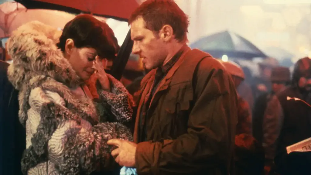 Still of Sean Young and Harrison Ford in Blade Runner