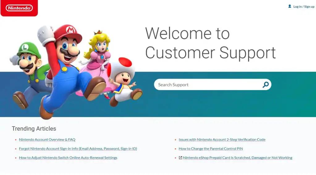 Nintendo Support