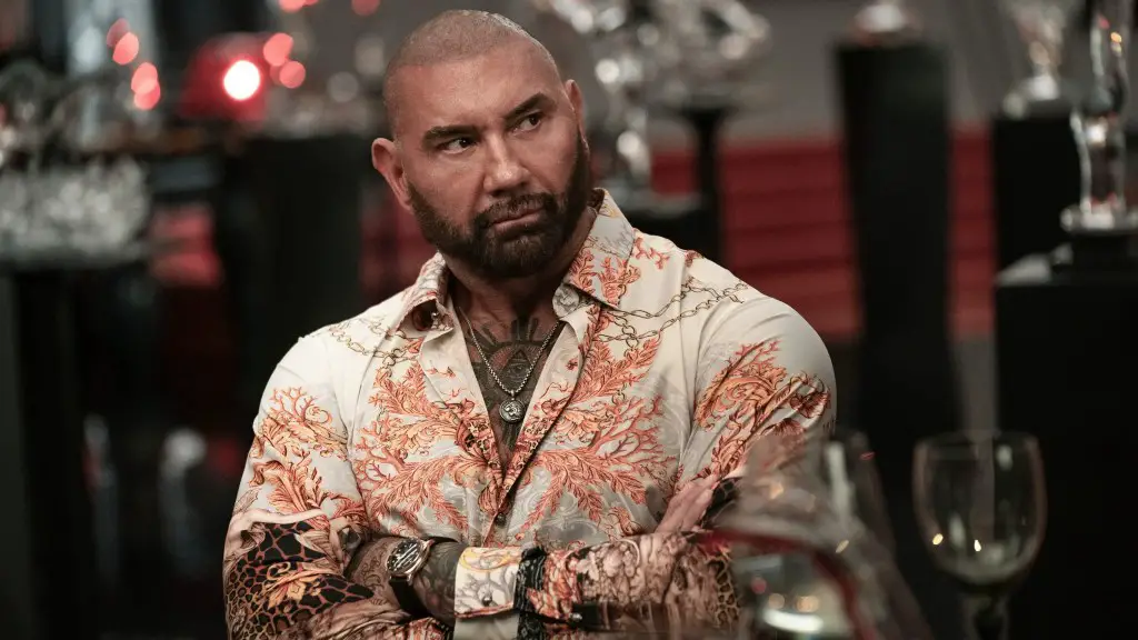 Still of Dave Bautista in Glass Onion: A Knives Out Mystery