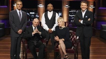 Still of Barbara Corcoran, Daymond John, Robert Herjavec and Kevin O'Leary in Shark Tank