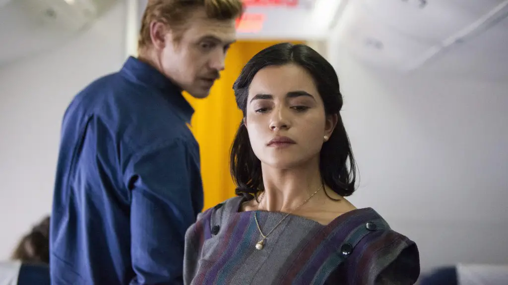 Still of Paulina Gaitan and Boyd Holbrook in Narcos and Deutschland 93