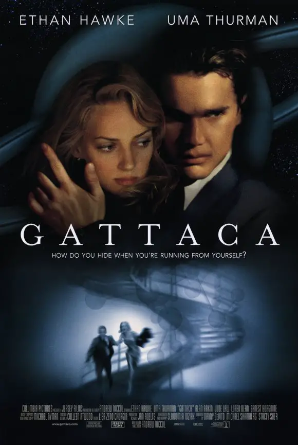 Ethan Hawke and Uma Thurman in Gattaca