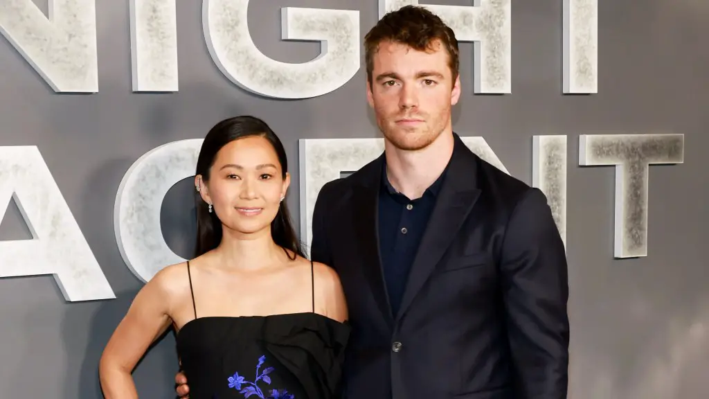 Hong Chau and Gabriel Basso at event for The Night Agent
