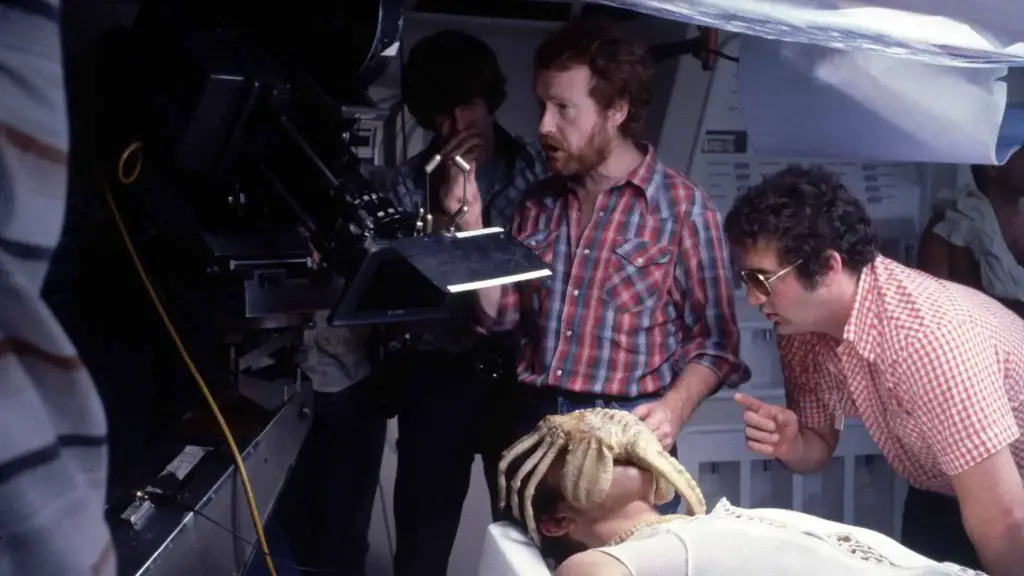 Still of Ridley Scott and John Hurt in Alien