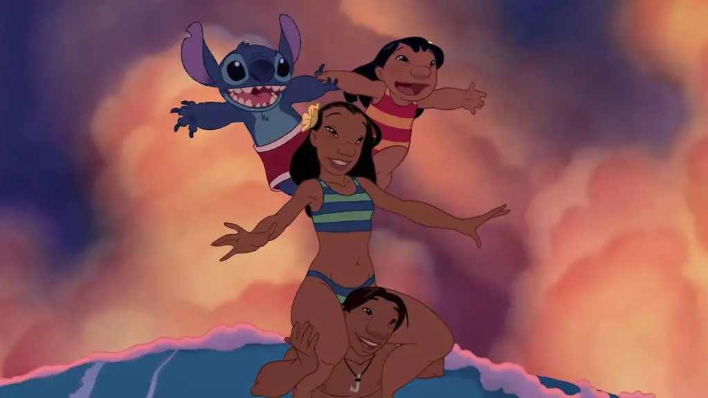 Still of Tia Carrere, Jason Scott Lee, Daveigh Chase and Chris Sanders in Lilo & Stitch
