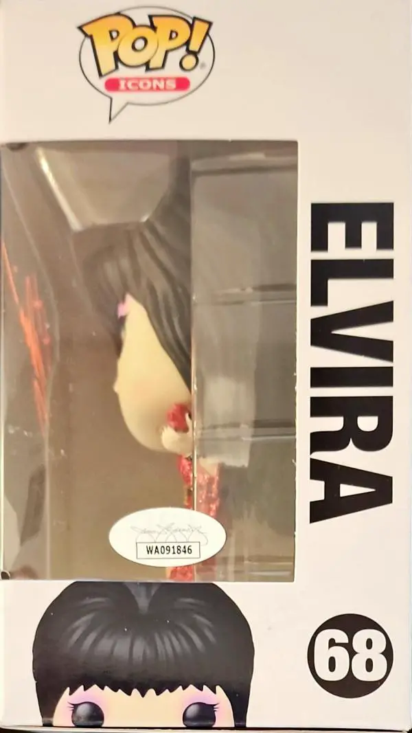 Elvira Funko Pop Signed Side