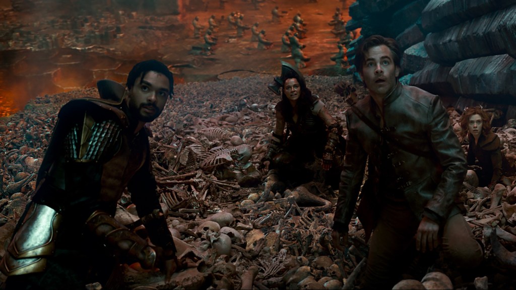 Still of Regé-Jean Page, Michelle Rodriguez, Chris Pine, Sophia Lillis and Justice Smith in Dungeons & Dragons: Honor Among Thieves