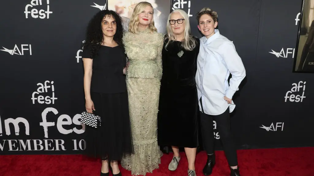 Tanya Seghatchian, Kirsten Dunst, Jane Campion and Ari Wegner at event for The Power of the Dog
