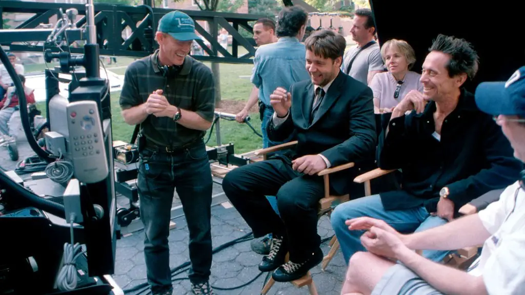 Ron Howard, Russell Crowe and Brian Grazer in A Beautiful Mind