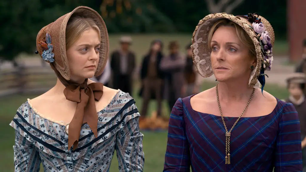 Still of Anna Baryshnikov and Jane Krakowski in Dickinson and Alone, I Cannot Be