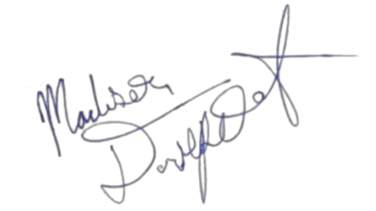 Madison Davenport's Autograph