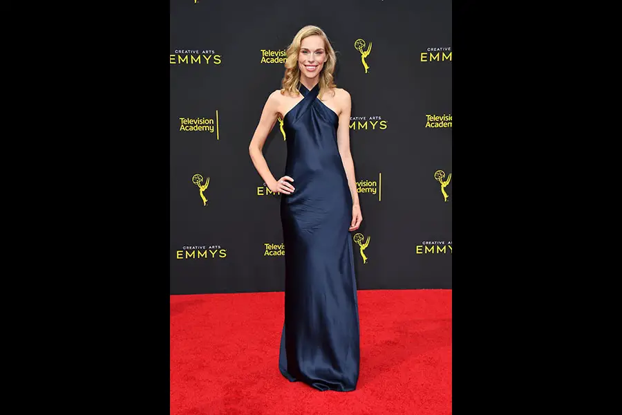 
Olivia Scott-Webb accepts her award at the 2019 Creative Arts Emmys.

Invision/AP
Olivia Scott-Webb on the red carpet at the 2019 Creative Arts Emmys.
Olivia Scott-Webb on the red carpet at the 2019 Creative Arts Emmys.