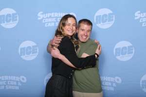 Brie Larson Photo Op Hug