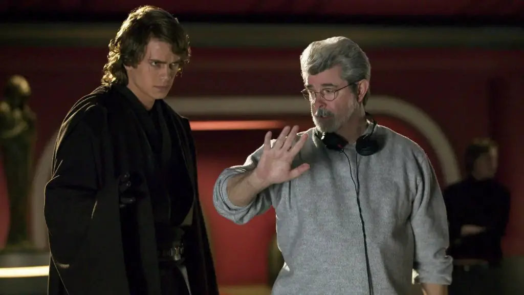 Hayden Christensen and George Lucas in Star Wars: Episode III - Revenge of the Sith