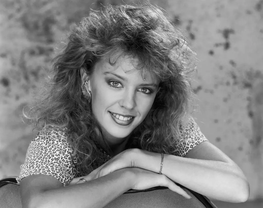 Australian pop singer and star of 'Neighbours', Kylie Minogue, circa 1990. (Photo by Dave Hogan/Hulton Archive/Getty Images)