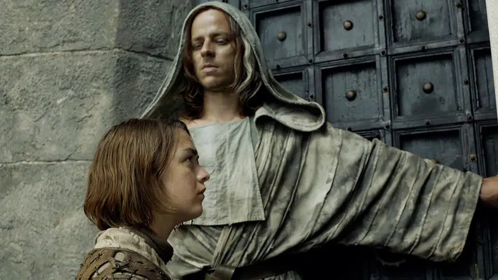 Still of Tom Wlaschiha and Maisie Williams in Game of Thrones and The House of Black and White