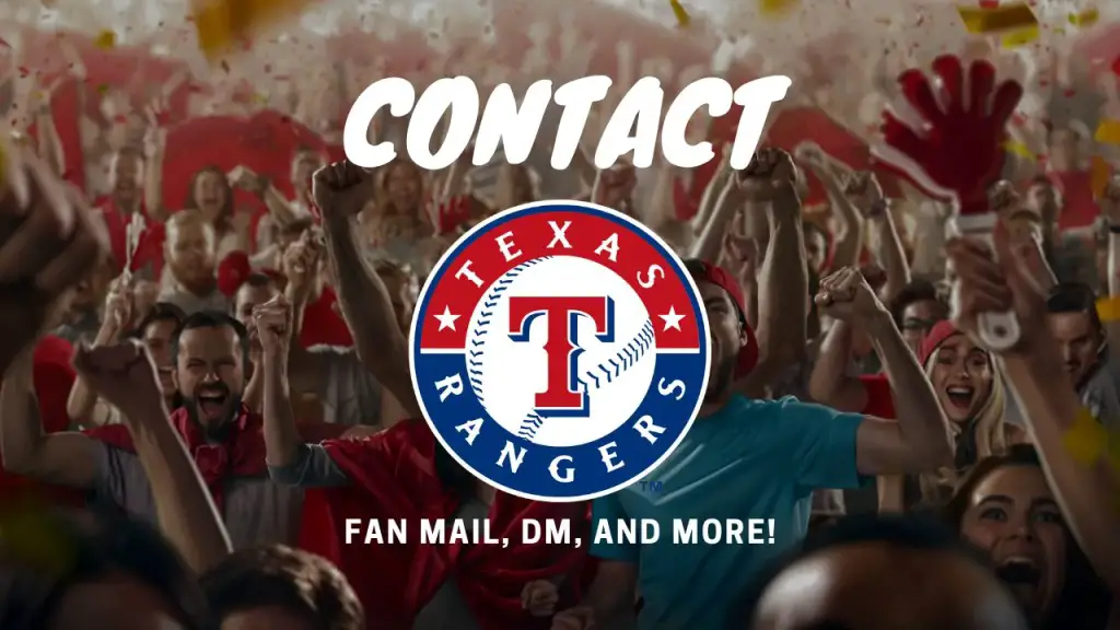 Contact Texas Rangers [Fan Mail, DM, and More!]