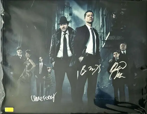 Gotham Cast Autographed 11x14 Signed by Ben McKenzie, David Mazouz, and Clare Foley